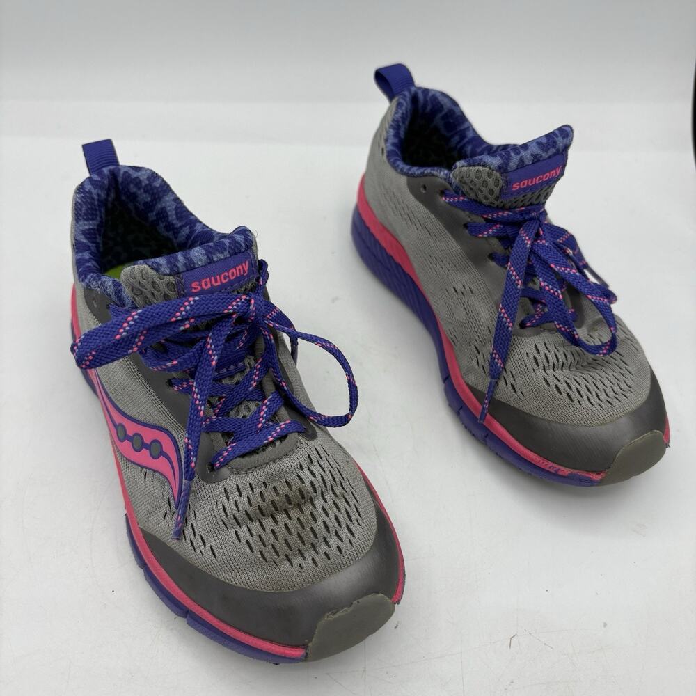 Saucony Sneakers Little Girls Size 12.5 W SY Ideal Grey Purple Form 2 U Athletic